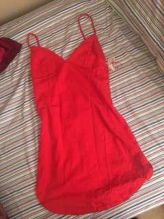 Sirens red hot bodycon dress