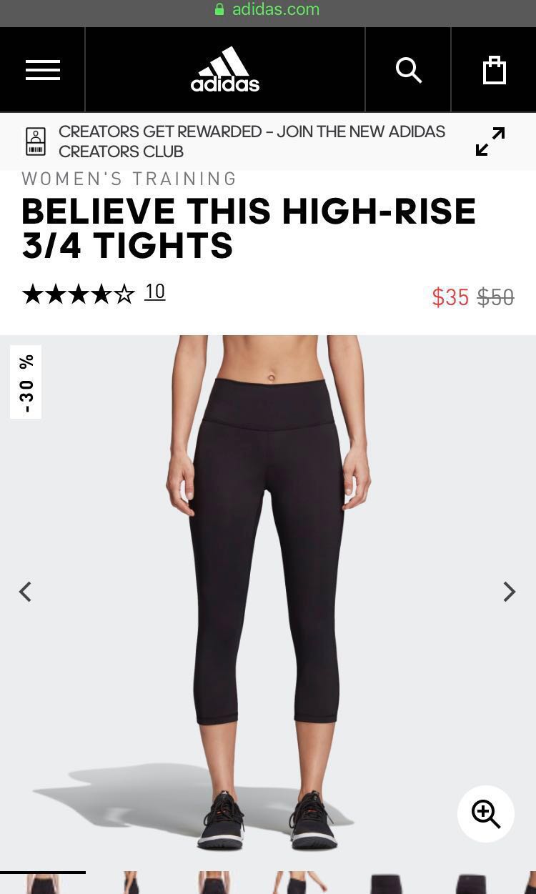 Adidas BELIEVE THIS HIGH-RISE 3/4 