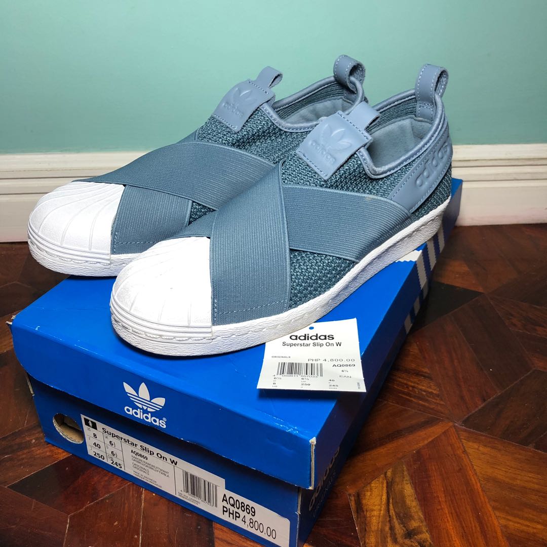 adidas superstar slip on trainers