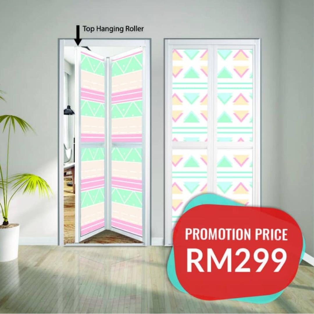 Aluminium Pintu Tandas Toilet Door Bifold Home Furniture Others On Carousell