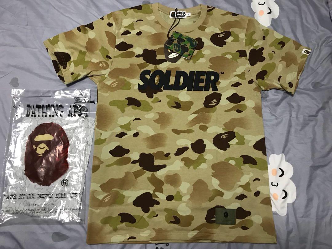 Bape soldier gradation camo ape t shirt tee, Men's Fashion, Tops u0026 Sets,  Tshirts u0026 Polo Shirts on Carousell