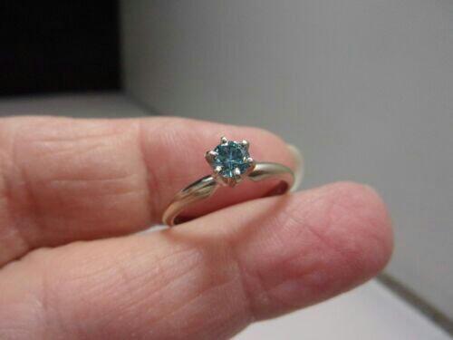 Natural Blue Diamond Engagement Ring Women S Fashion Jewelry Organizers Rings On Carousell