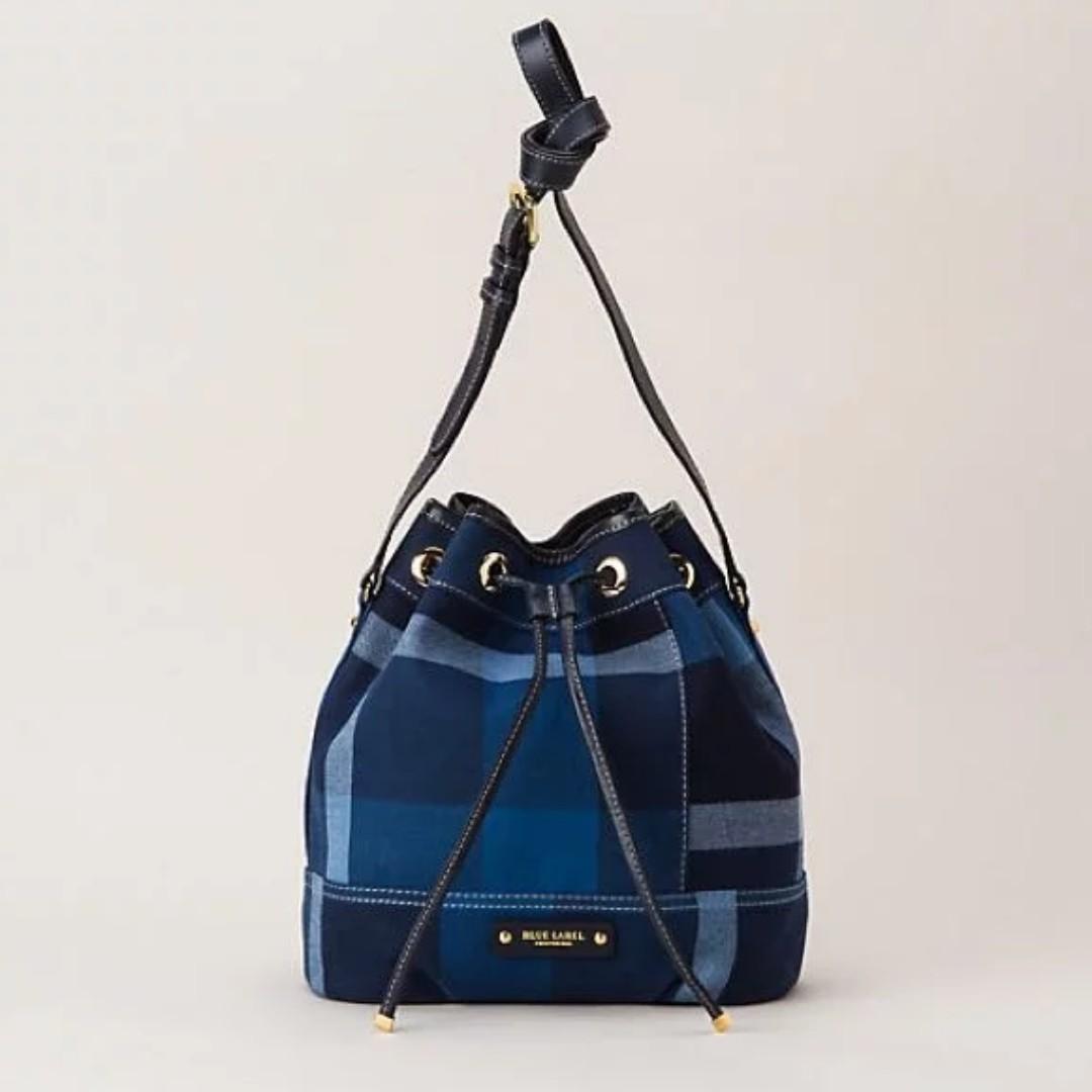 Burberry blue label crestbridge bucket bag, Women's Fashion, Bags