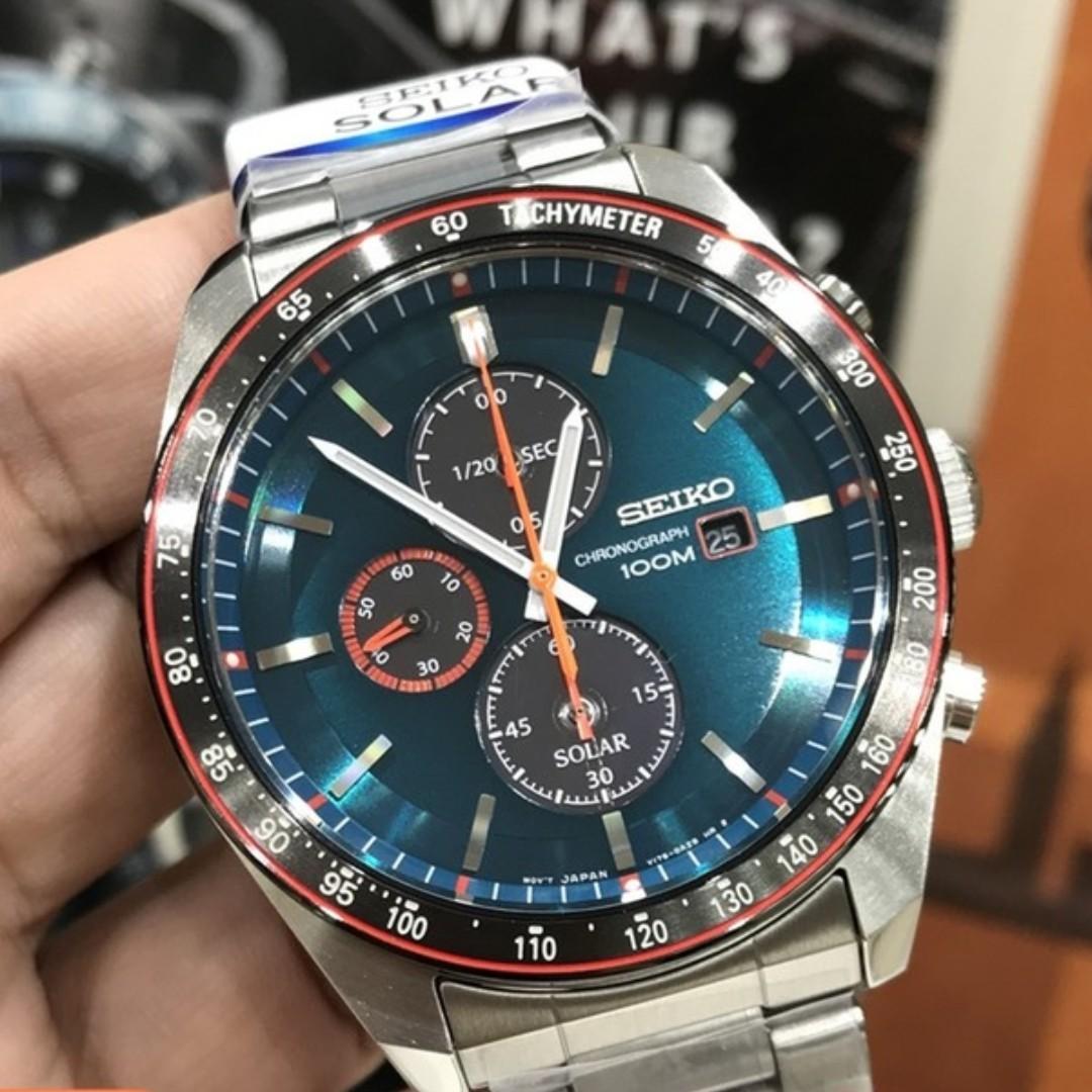 seiko solar 100m mens watch
