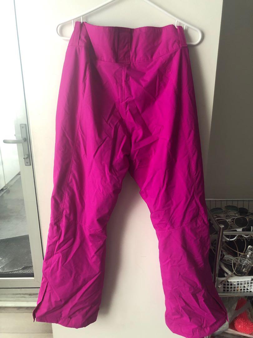 Columbia snow pants (Category: Clothes) located in Toronto. Submitted by briannelong (Listing ID 214748723, Image 2). Description: Only worn once, size small! Paid $110 for them Pinky-purple colour.