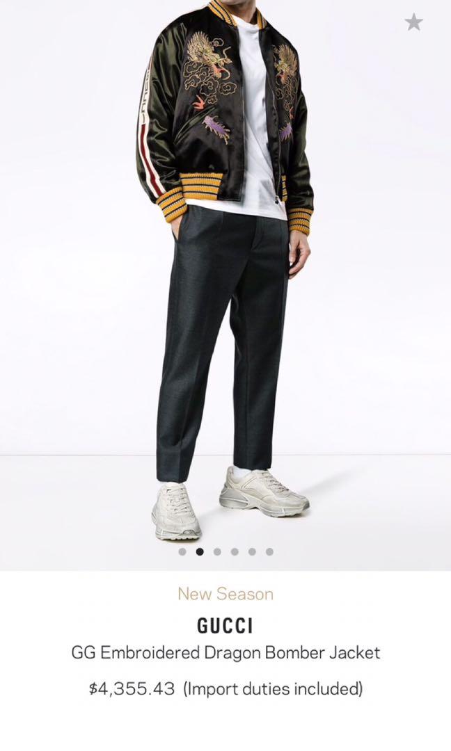 gucci dragon bomber jacket