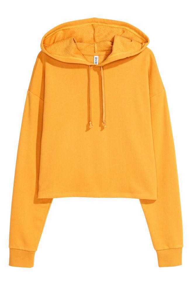 mustard crop hoodie
