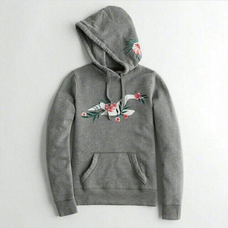Hollister floral logo hoodie deals