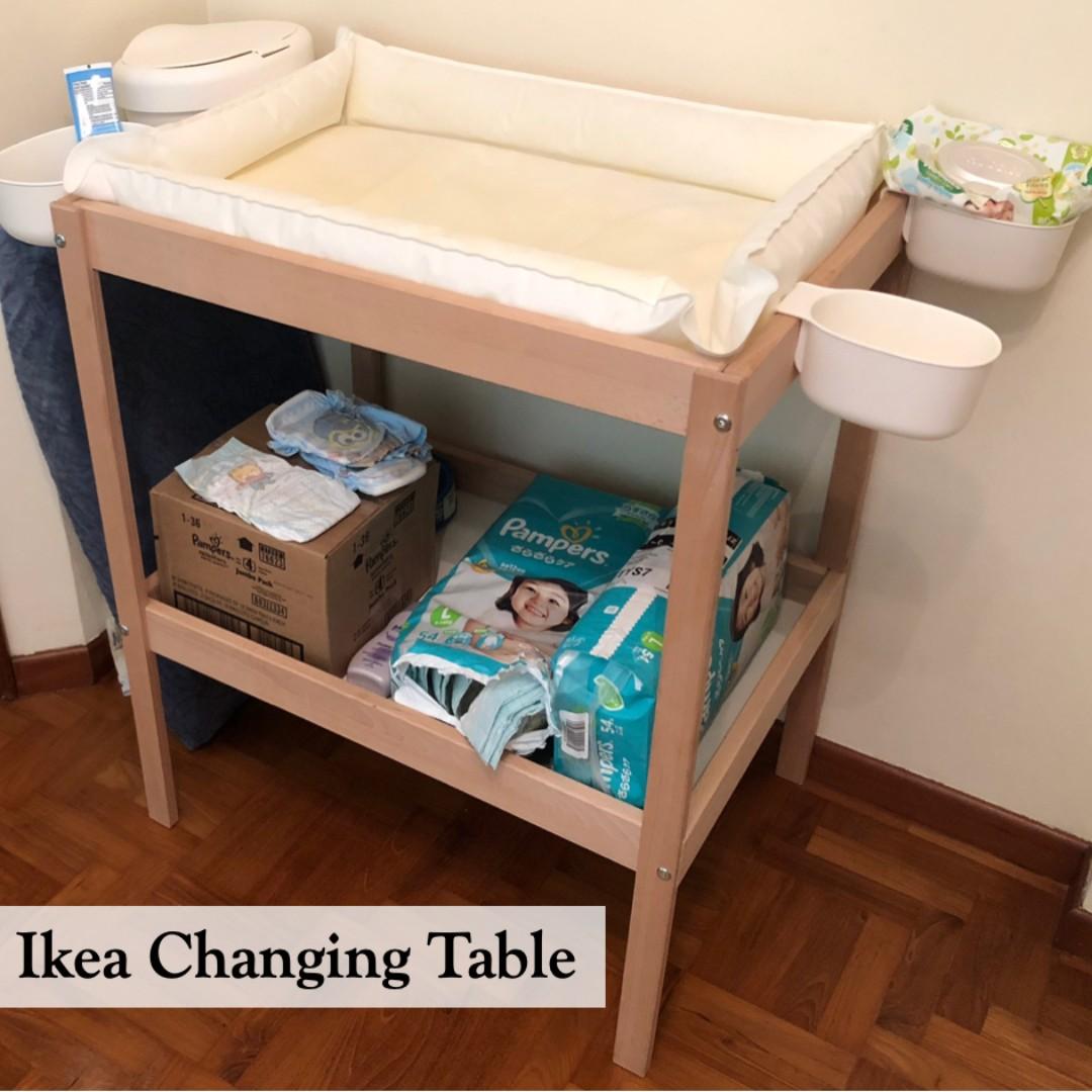 snap on baby changing table