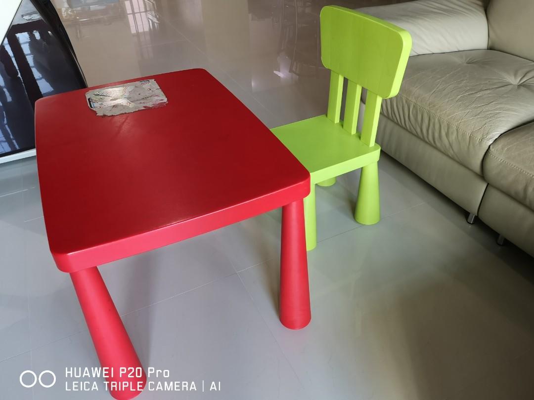 ikea kids table  chair