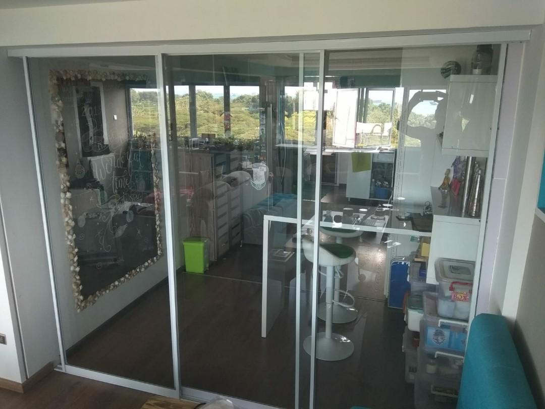 Cash Carry 80 2 Pcs Of Kitchen Glass Sliding Doors Furniture Home Living Furniture Other Home Furniture On Carousell