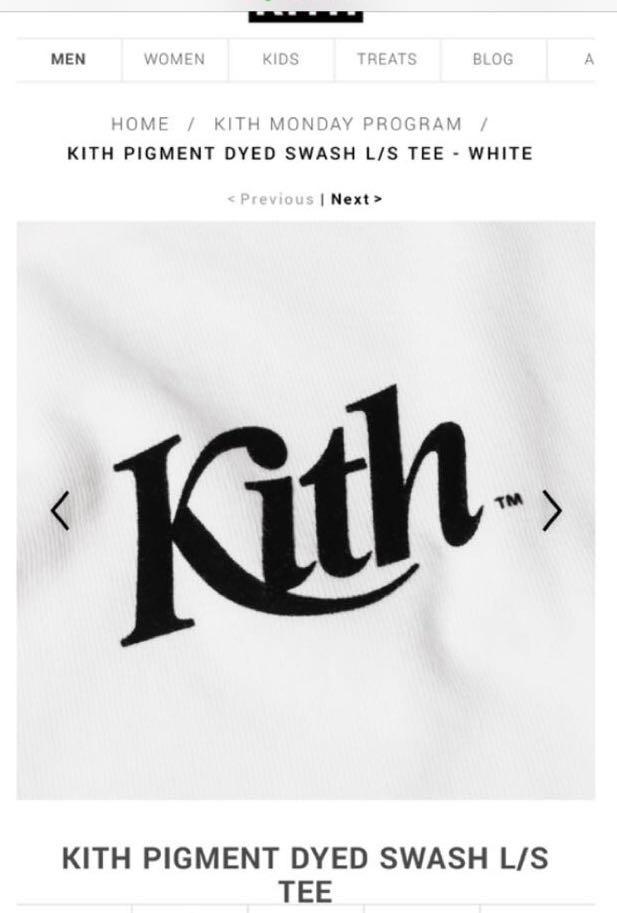 Kith PIGMENT DYED SWASH Long sleeve t shirt tee