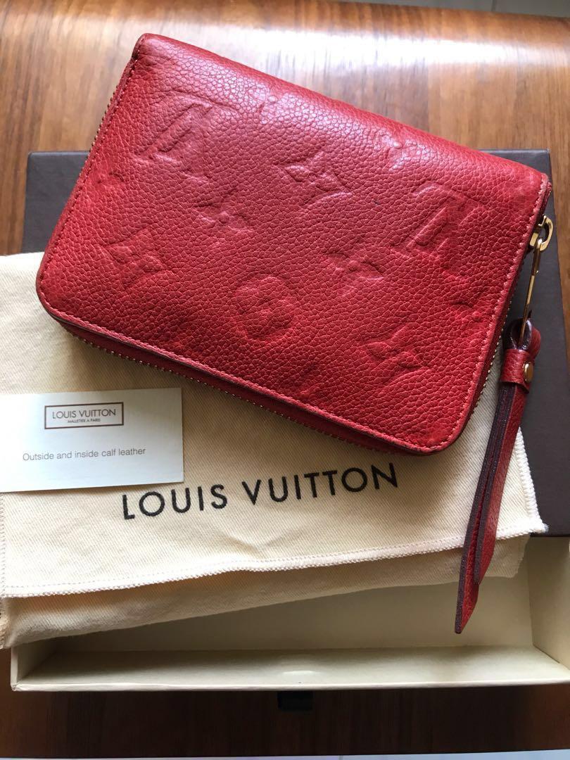 lv red wallet