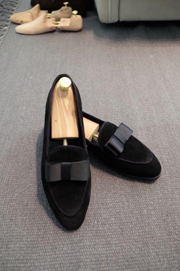 mens loafers with bow