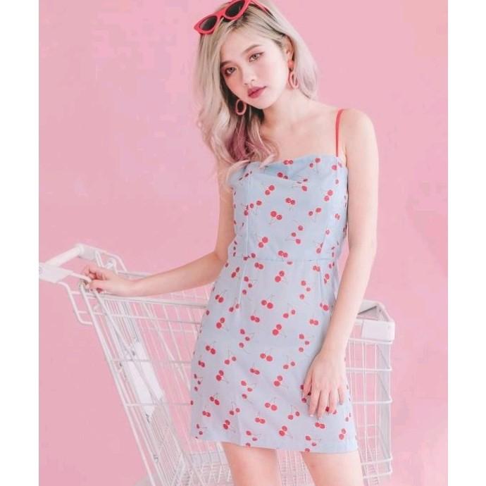 Cherry print mini dress online