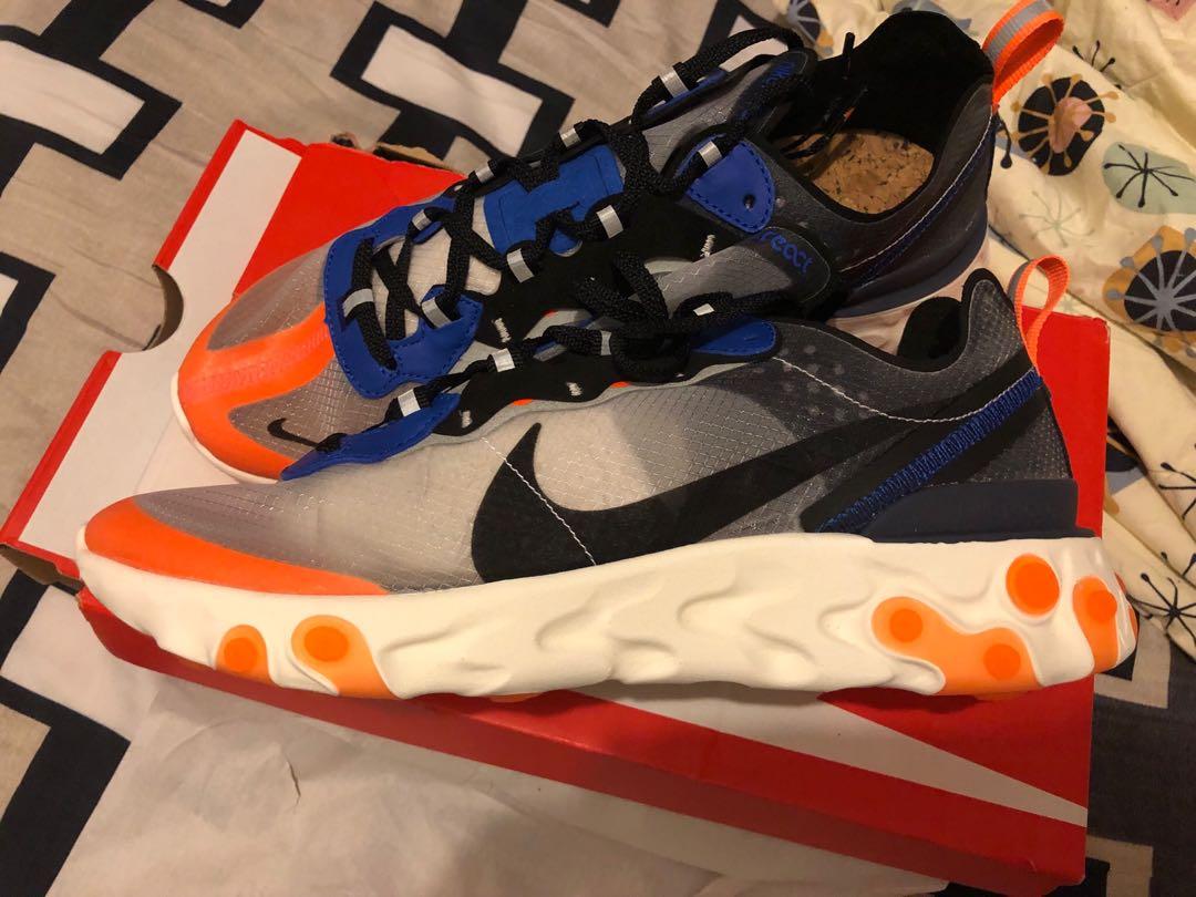 NIKE REACT ELEMENT 87 （分類：波鞋）位於 Hong Kong。 由 david_ronx 提交（商品編號 214804030，圖片 1）。簡介： US9.5 EU43 CM27.5 100% 全新 交收地點：西鐵沿線 交收時間：互就 購自Nike官網 全新有單。