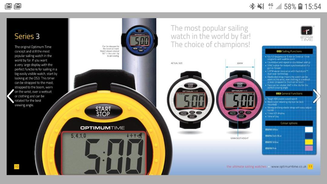 optimum time sailing watch