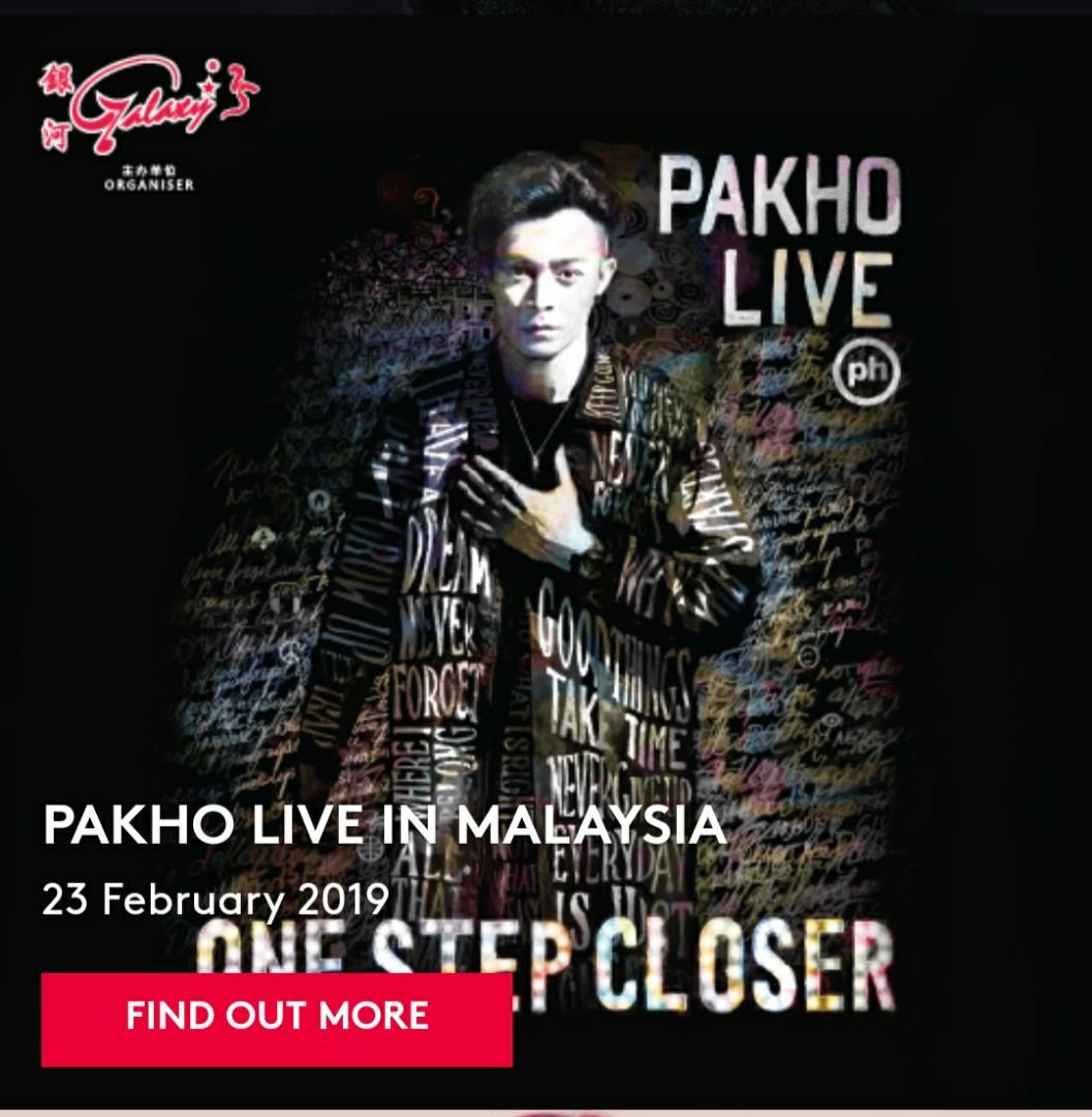 Pakho Chau Concert Live in Genting. PS1, VIP, Tickets & Vouchers, Local