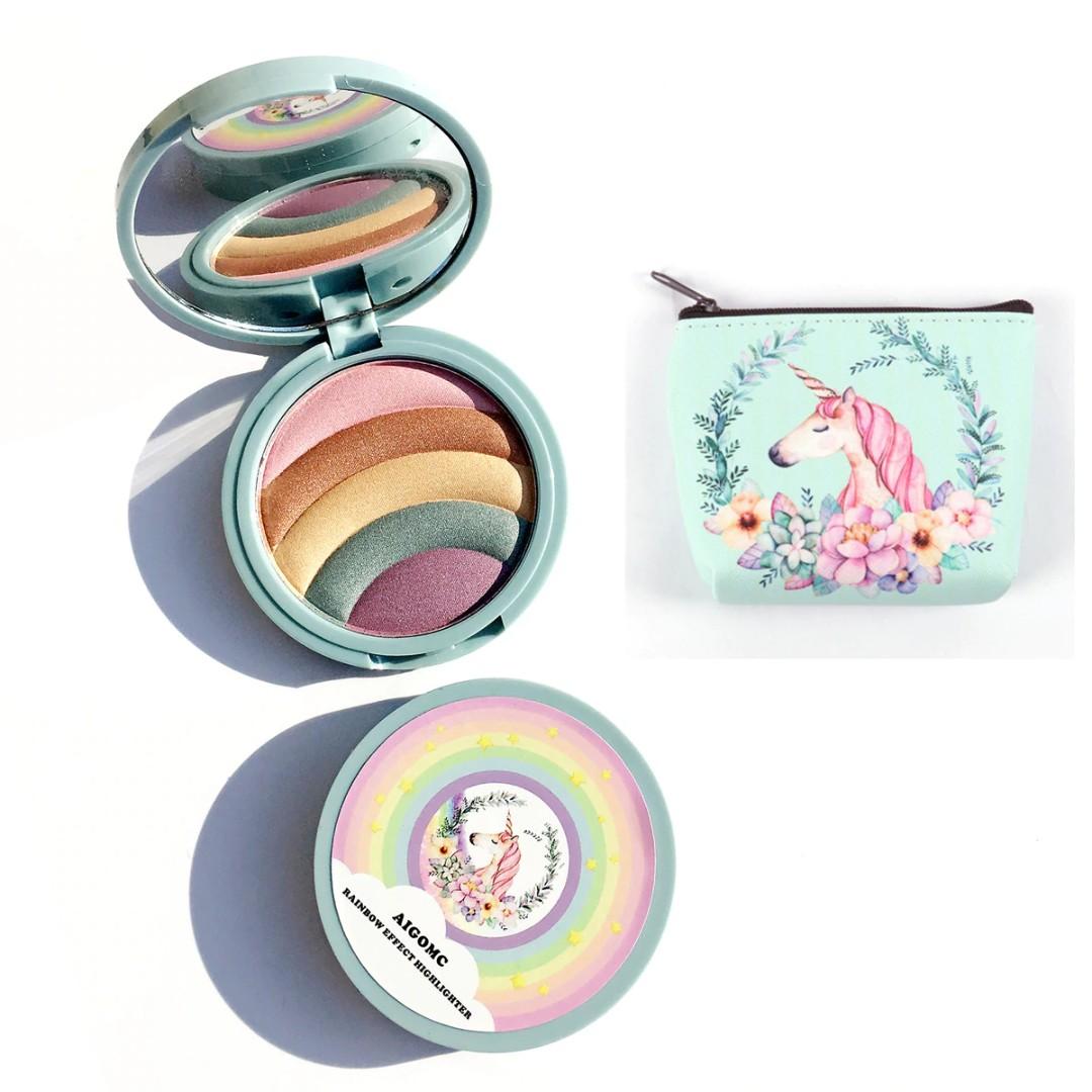 Pink Label Unicorn Glow Kit Highlighter 5 Colors Highlighter