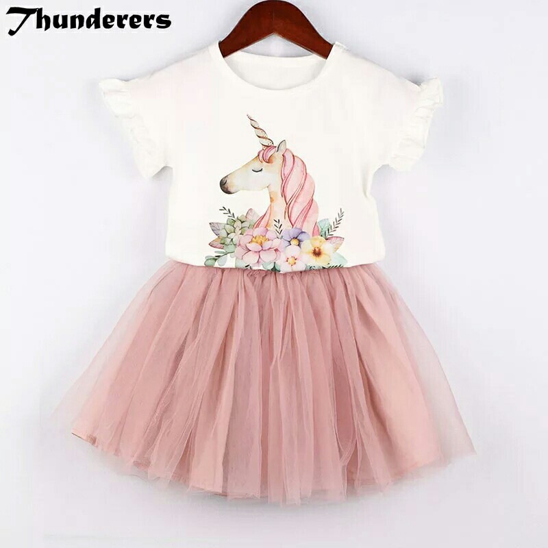 Set Children S Suits Girls Clothes New Magical Unicorn Pattern