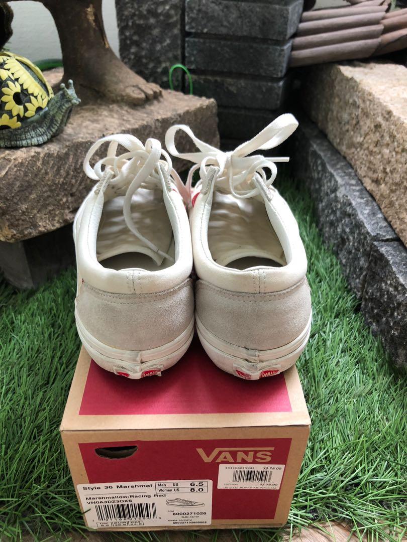 stealz vans style 36 marshmallow red Men s Fashion Footwear