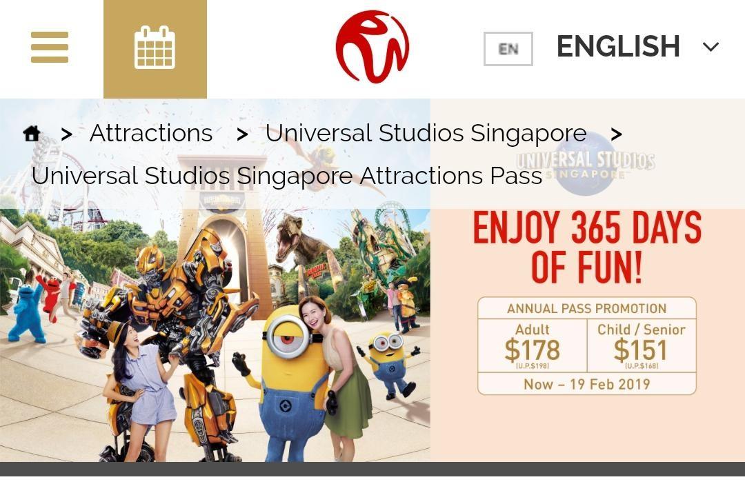 USS annual pass, Everything Else on Carousell