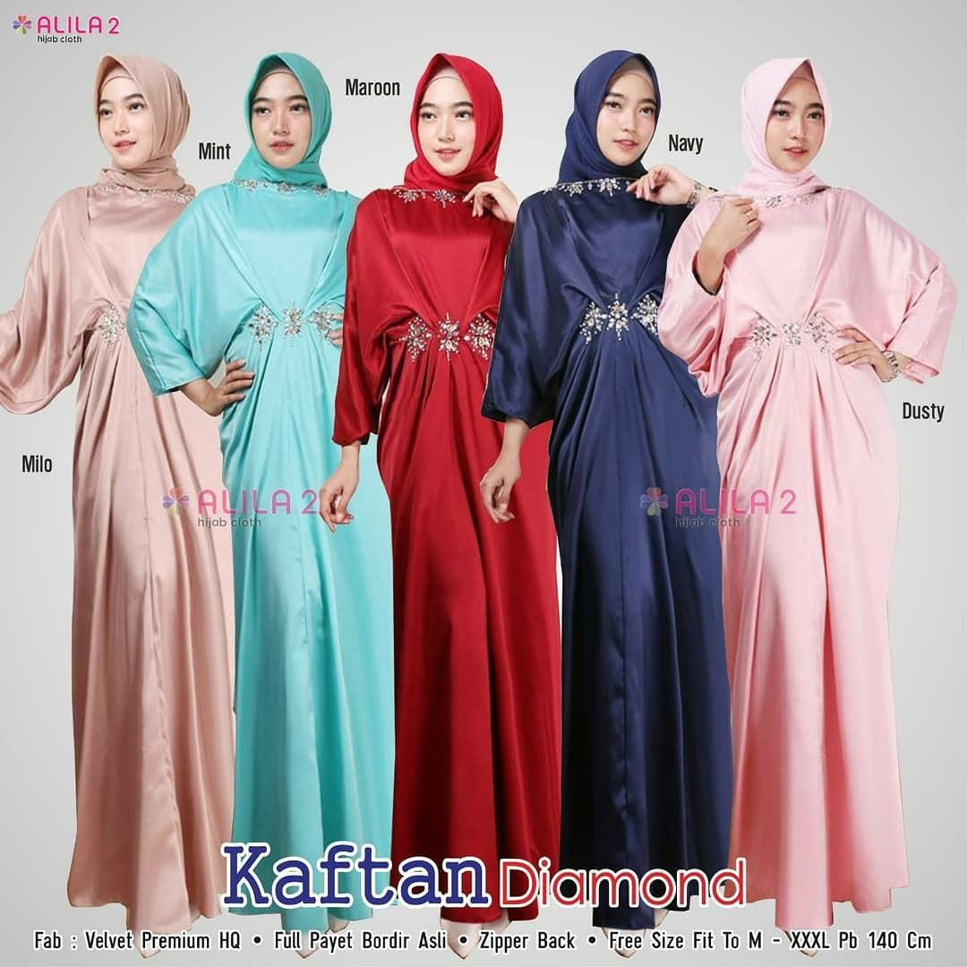 Velvet Premium Kaftan Evening Dress Women S Fashion Muslimah Fashion On Carousell