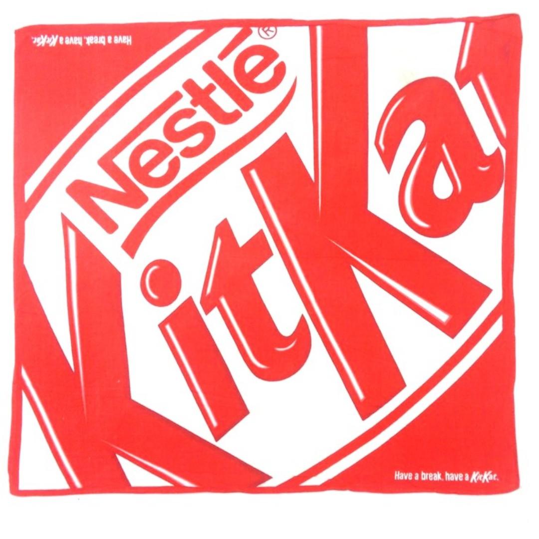 Vintage Kit Kat Nestle Logo Bandana Handkerchiefs Scarf Women S Fashion Accessories On Carousell