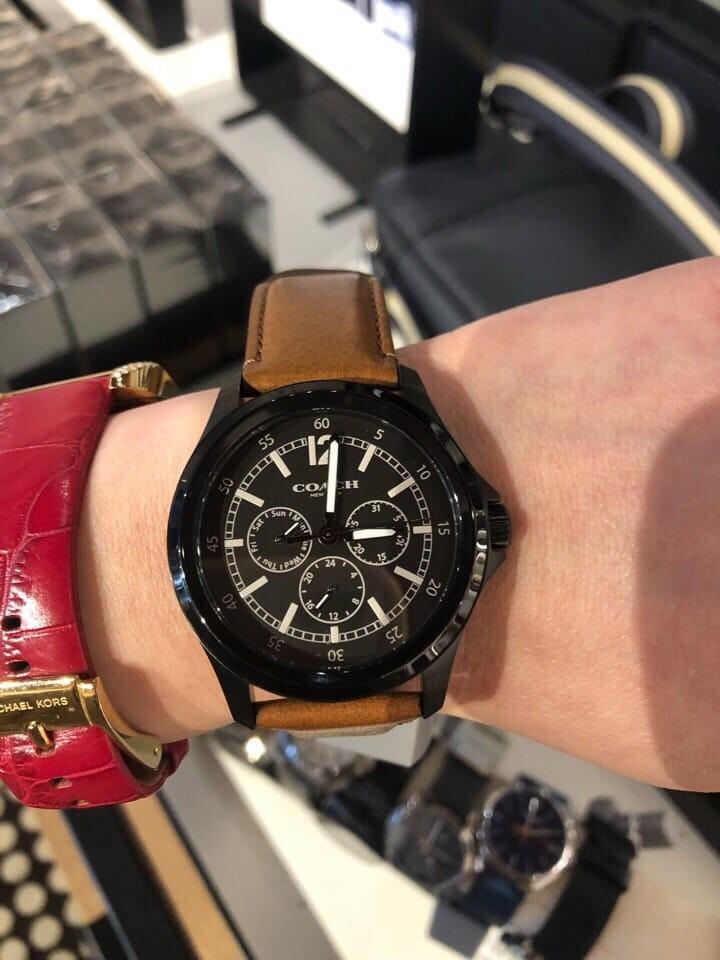 260 VALENTINES 1 DAY PROMO Coach Barrow Leather Strap Watch for