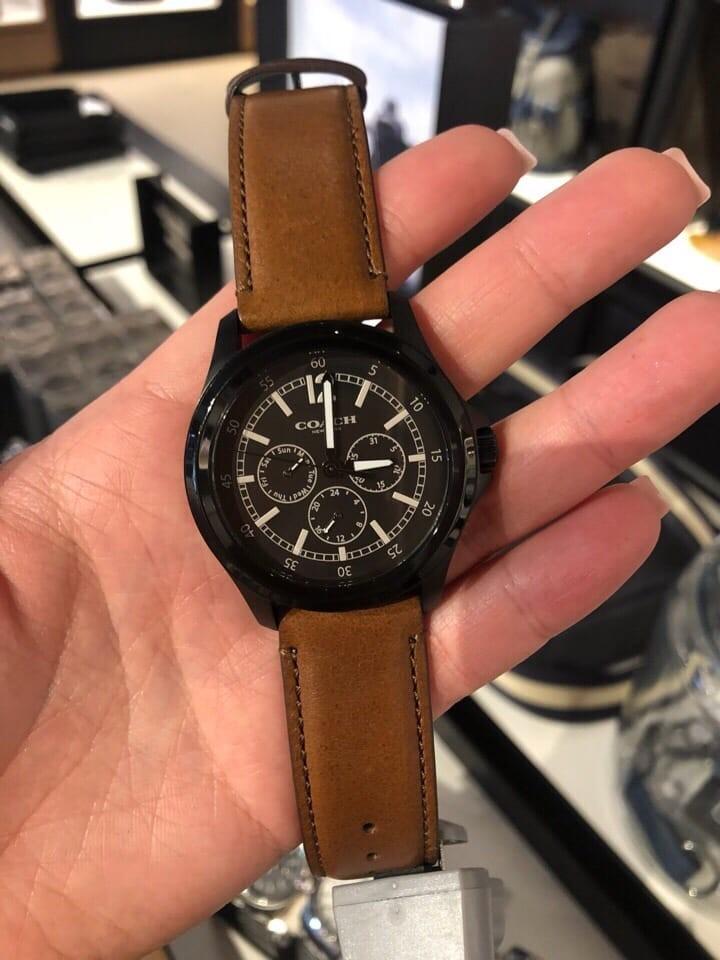 260 VALENTINES 1 DAY PROMO Coach Barrow Leather Strap Watch for Men AUTHENTIC