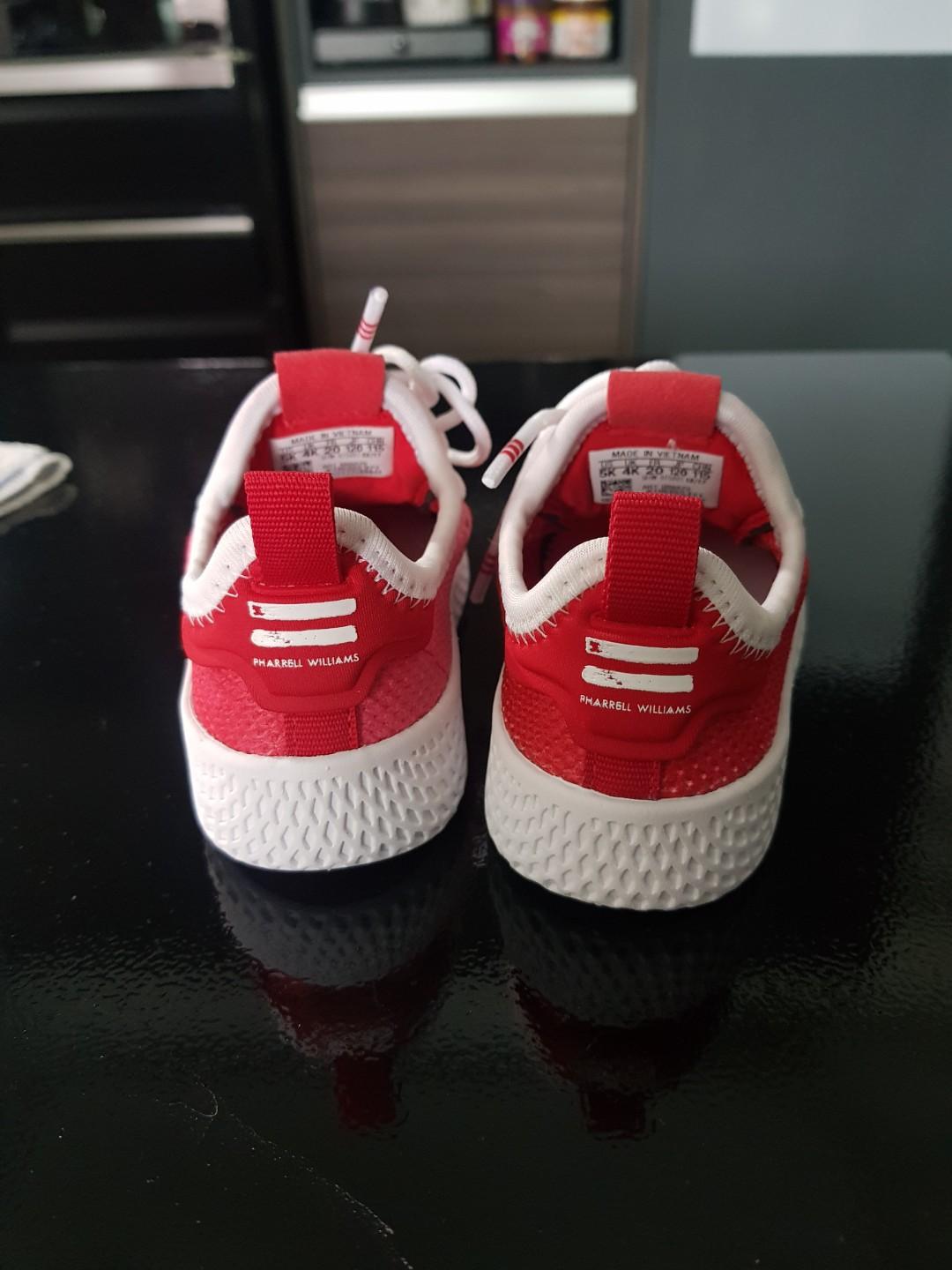 Adidas pharrel williams pw tennis hu i red running shoes Babies
