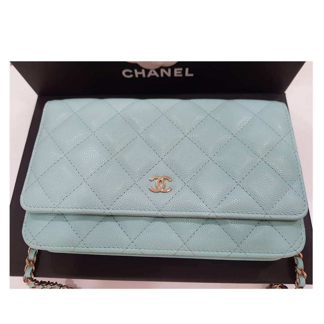 Chanel 19 bag in Tiffany blue #31, Luxury, Bags & Wallets on Carousell