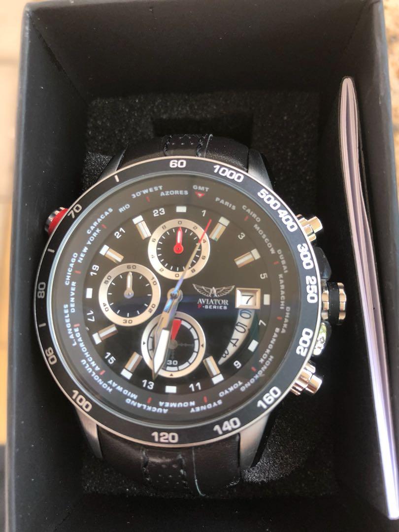aviator f series world time tachymetre chronograph