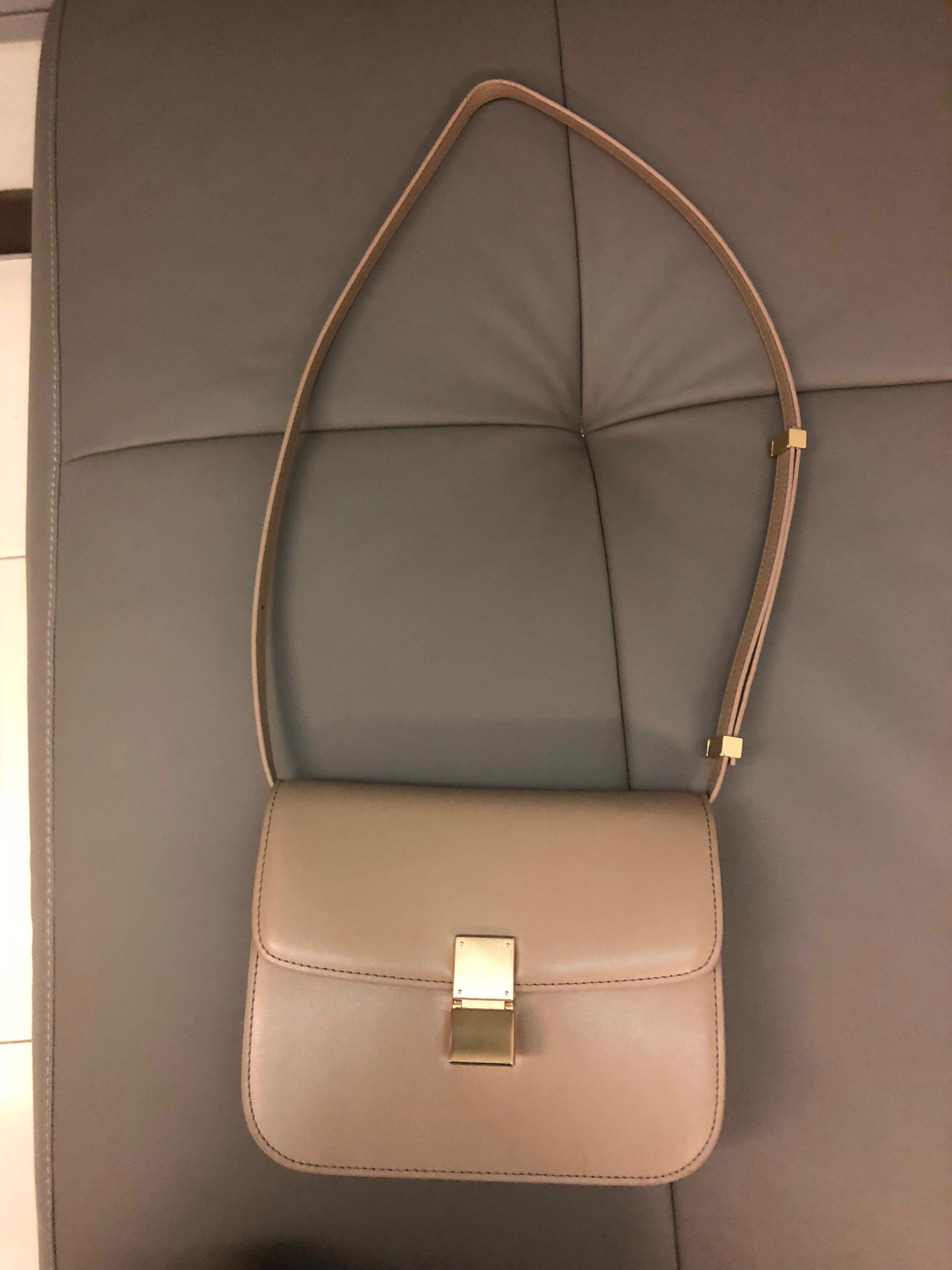 Celine box bag taupe sales