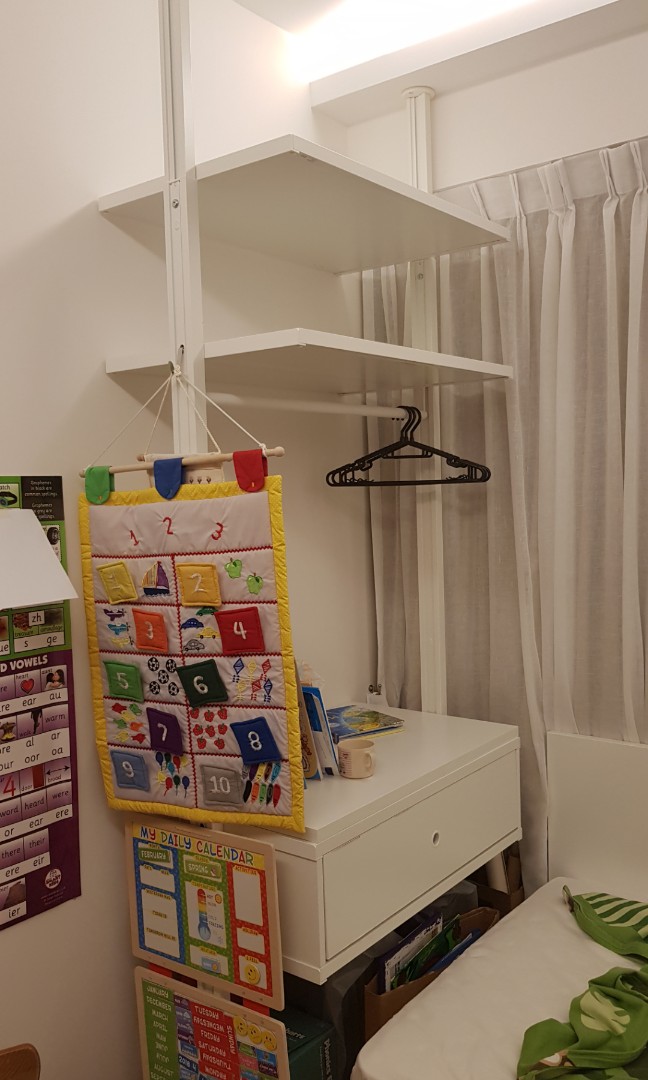 Elvarli Ikea Floor To Ceiling Rack And Shelves Furniture Shelves Drawers On Carousell