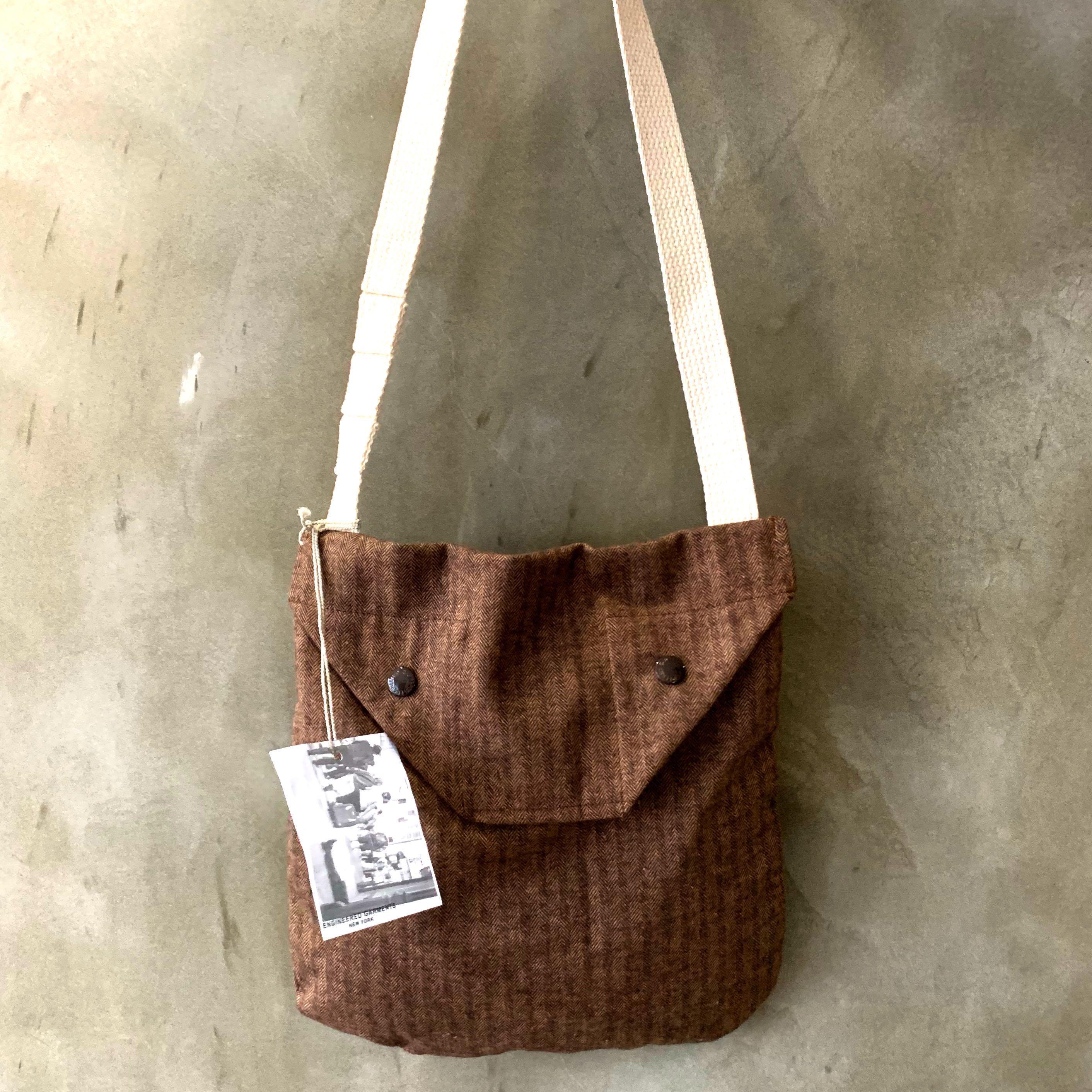 Engineered Garments Brushed Herringbone Shoulder Pouch Brown Made In Usa Men S Fashion Bags Wallets Sling Bags On Carousell