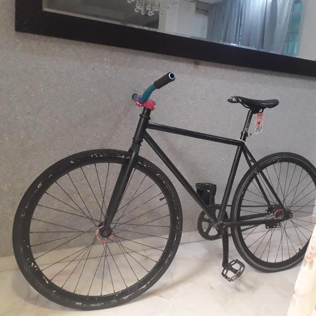 Full black fixie with long bar, Sports Equipment, Bicycles & Parts ...