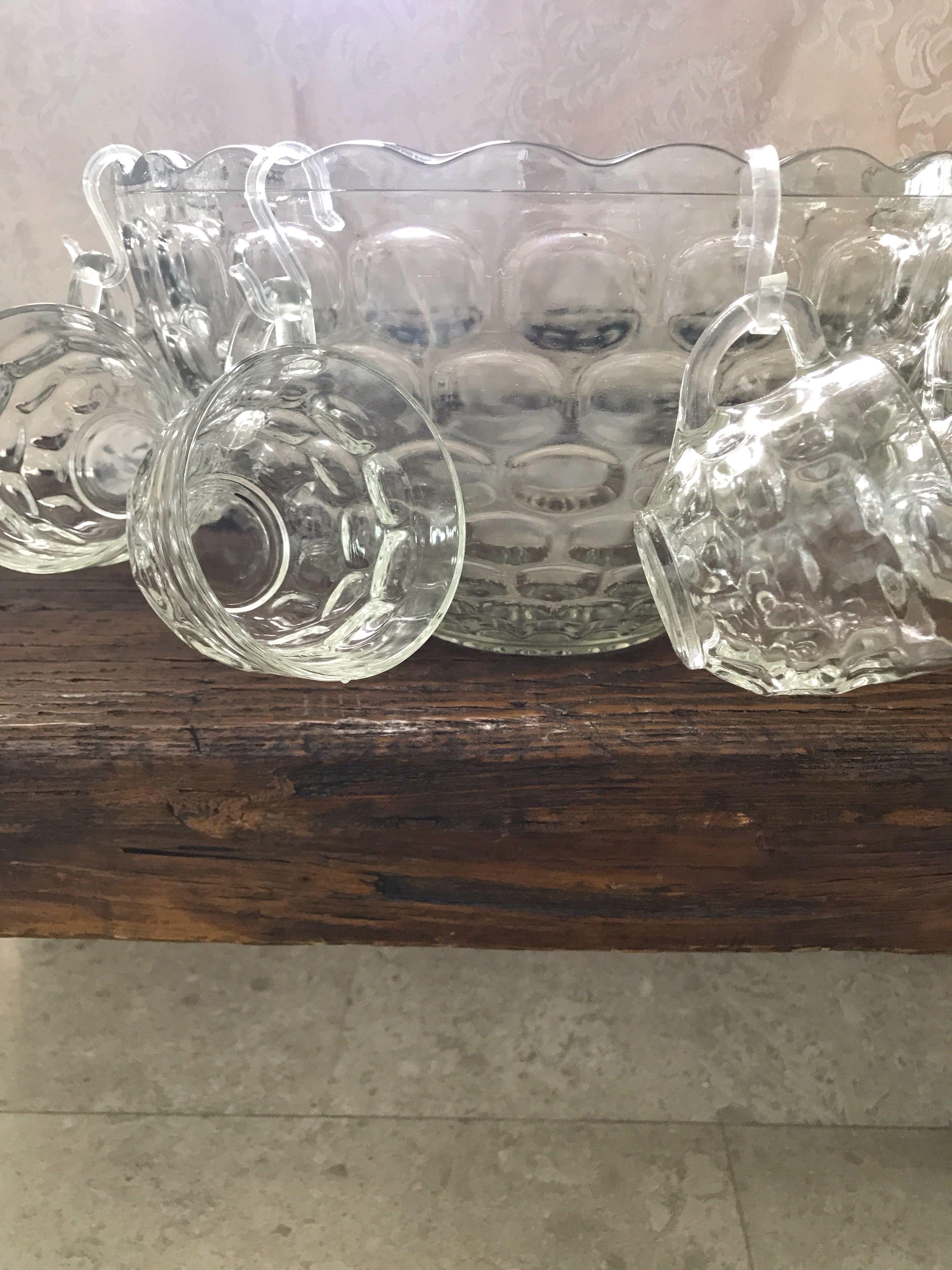 Glass Fruit Punch Bowl Set, Furniture & Home Living, Kitchenware & Tableware, Other Kitchenware