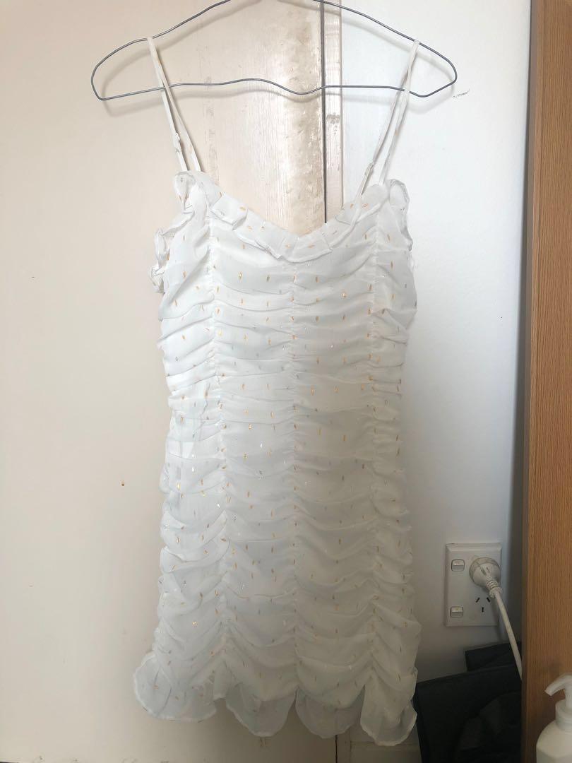 Ruched online dress glassons