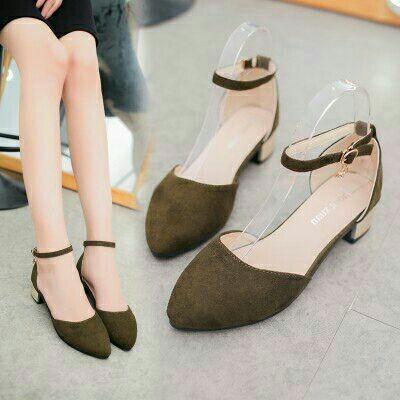 Heels (Category: Heels) located in Tasek Gelugor. Submitted by lya.alia05 (Listing ID 215010113, Image 3). Description: Natalia: Low heels suede shoes Size available : 35-40 Color : black / army green / pink Price : rm58 exclude postage Pos rm9 sm / rm15 ss.