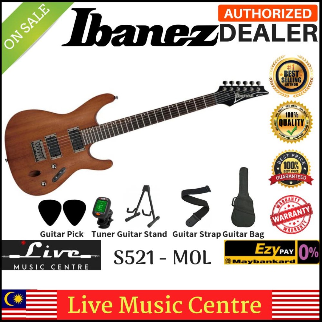 Ibanez S521 Mol Mahogany Oil Finish Solid Body Electric Guitar