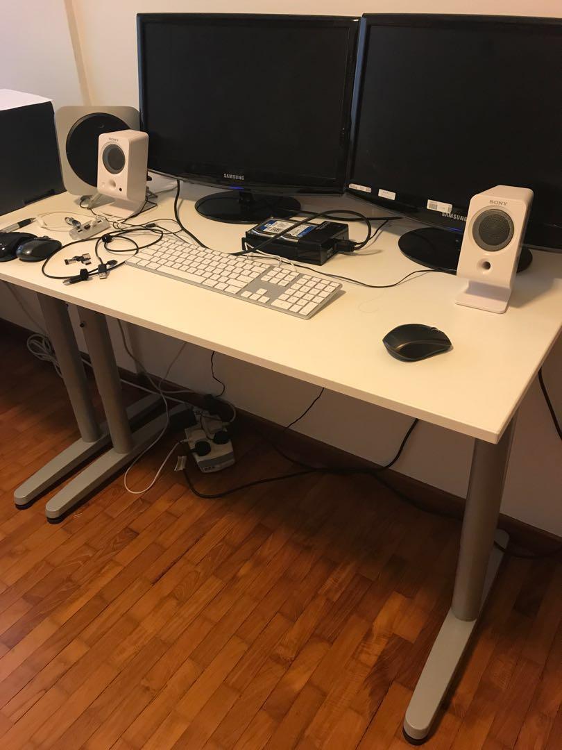Ikea Galant Height Adjustable Work Desk Furniture Tables Chairs On Carousell