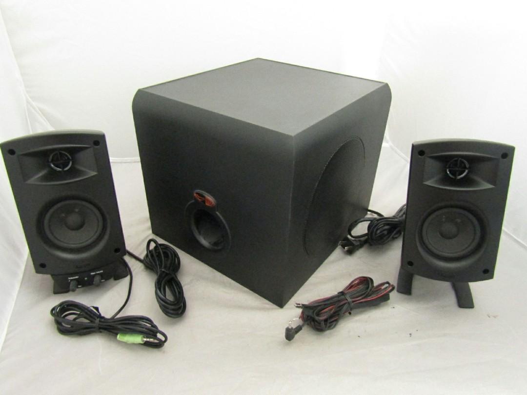 klipsch promedia 2.1 subwoofer low volume