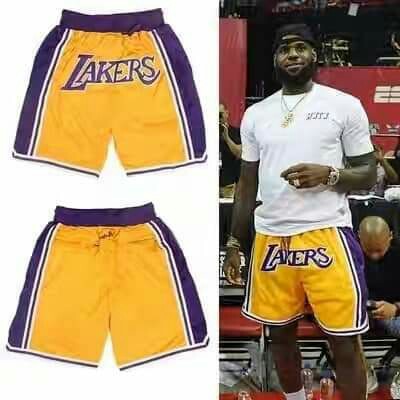 Lakers jersey short, Men's Fashion, Bottoms, Swim Trunks & Board