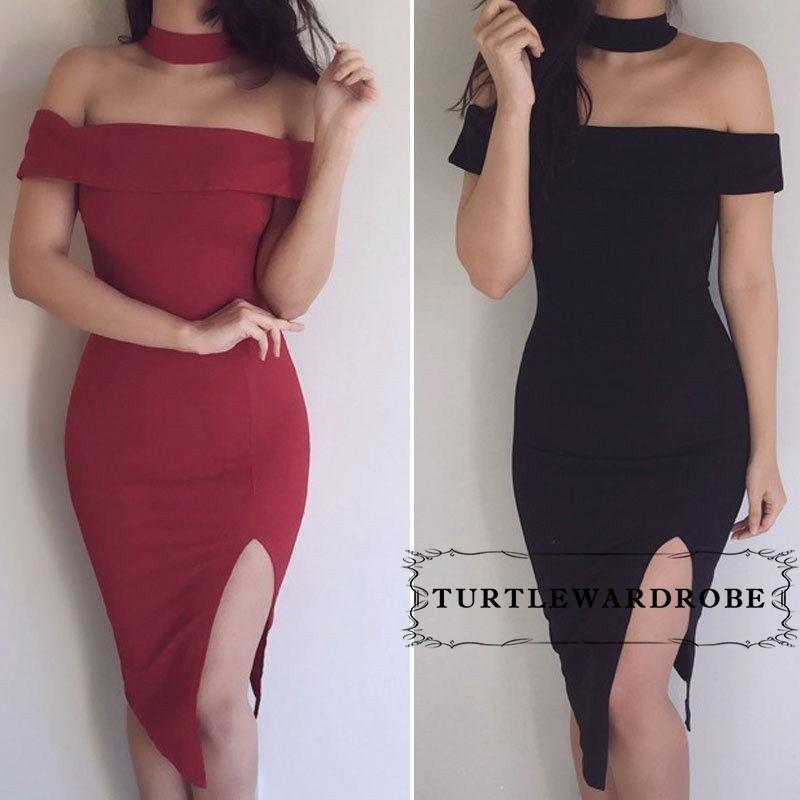 Womens Sexy Plus Size Outfits Short Sleeve Bodycon Slim Party Night Midi  Dress