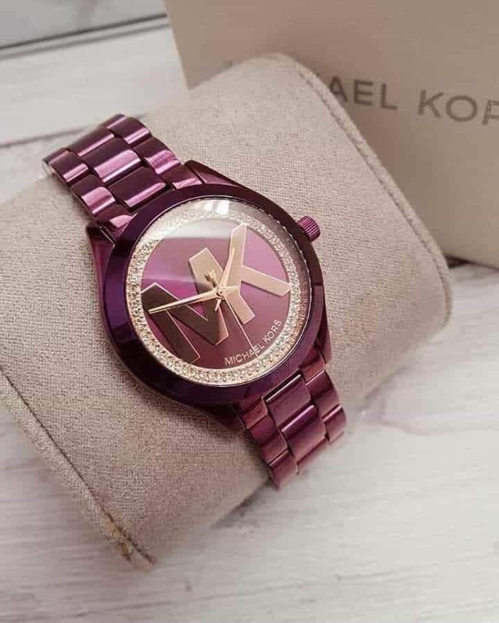purple mk watch