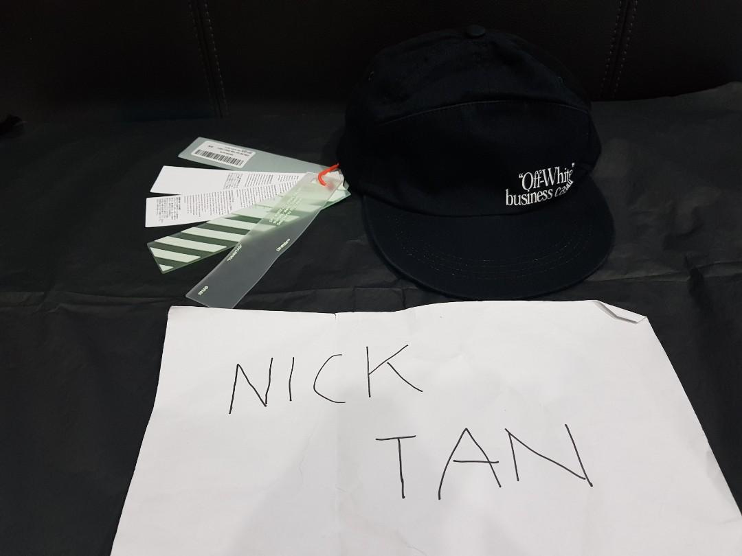 Off White Business Casual Cap Men S Fashion Accessories Caps