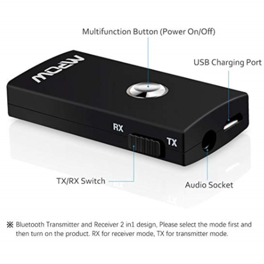 P14 Mpow® Bluetooth 2 in 1 Transmitter & Receiver Wireless Audio