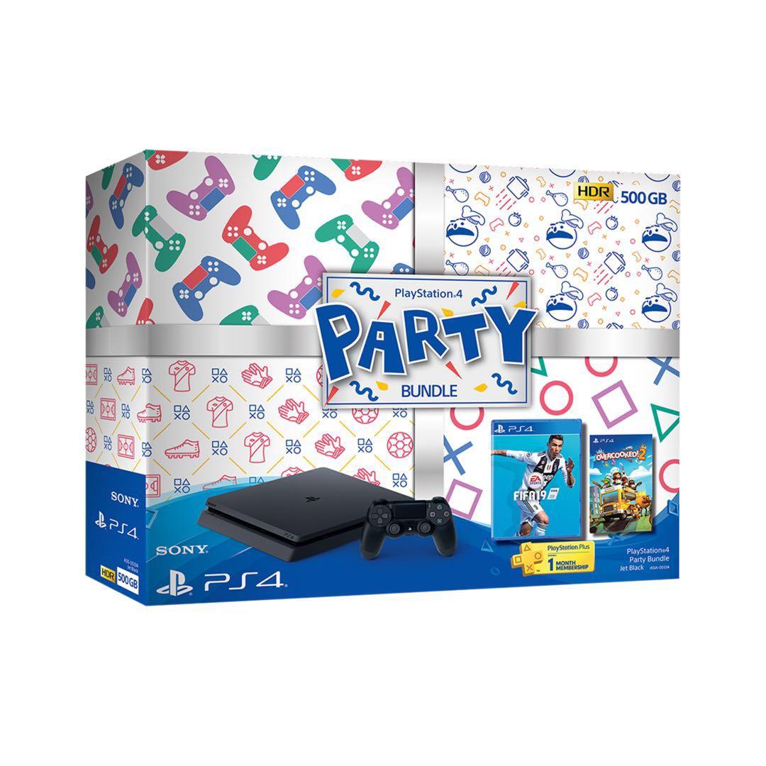 PLAYSTATION 4 PS4 SLIM Party Bundle 2 Years 3 Months Manufacturer Warranty