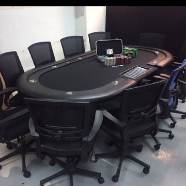 [rent] FULL set Poker Table Chips Chairs, Hobbies & Toys, Toys & Games